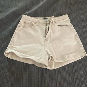 off white jean shorts